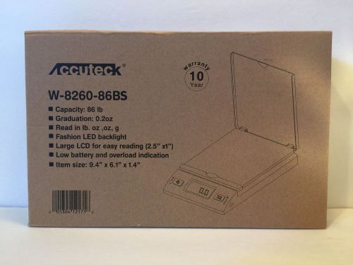 Accuteck 86 Lb Postal Scale W-8260-86BS Includes Batteries NEW!