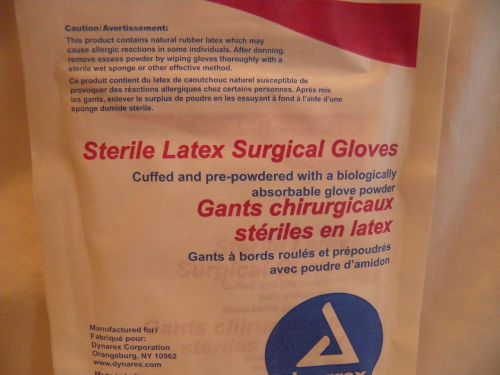 Dynarex Sterile Latex Surgical Gloves (Size 8) (4 Pairs) # 2480