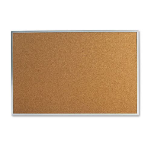 Universal bulletin board natural cork 36 x 24 satin-finished aluminum frame for sale