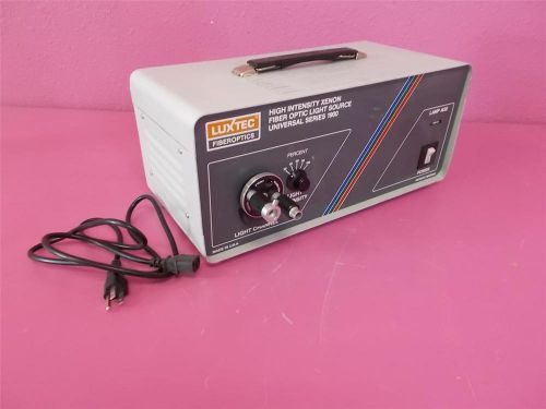 LUXTEC HIGH INTENSITY XENON FIBEROPTIC 300 WATT LIGHT SOURCE SERIES 1900