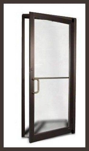 3-0 x 7-0 clear dual acting pivot door. glass and concealed closer included. for sale
