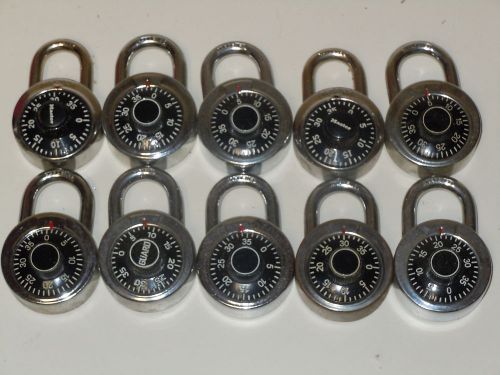 Combination Locker Lot 10 School Locks Without Combos Hardened Steel Black face