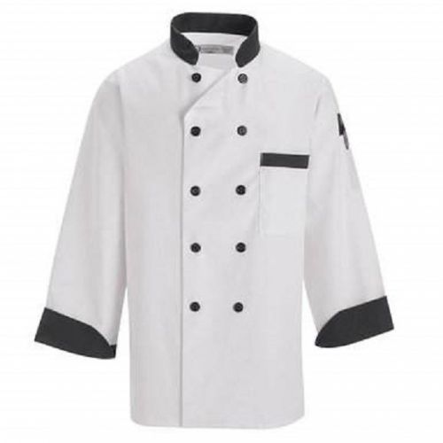 Regent black trim chef coat/jacket size m (42-44) for sale