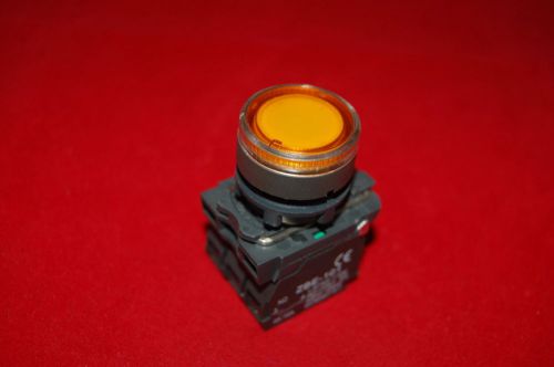 1PC 22mm Yellow Illuminated pushbutton Switch Fits XB5AW35J5 12V LED Momentary