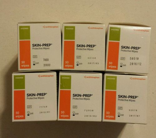 Smith &amp; Nephew Skin Prep Protective Wipes  #420400 - Lot of 6 boxes = 300 wipes