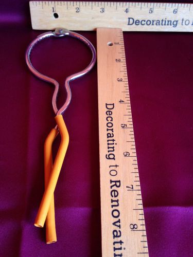 Set of 2 beaker metal/rubber lab tongs-high quality-estate find-see pics for sale