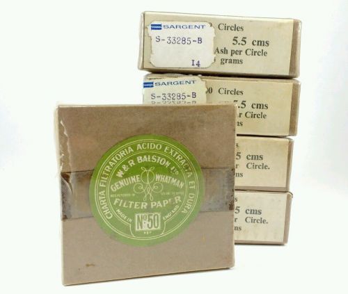Vintage new old stock whatman balston no. 50 5.5cm paper filter 500 circles for sale