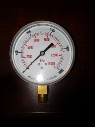 Pressure test gauge 3-1/2&#034; dial  0 to 2000 psi, 14000 kpa |gm2| rl for sale