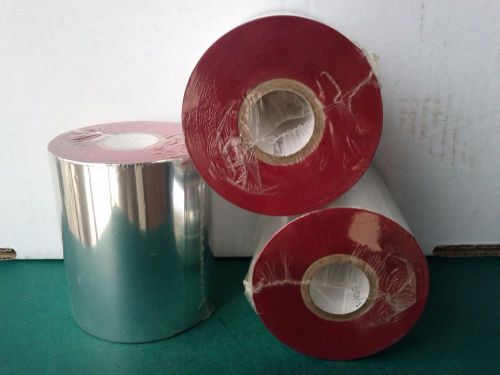 Wax ribbon for thermal printers (lot of 3 ribbons, color: magenta) for sale