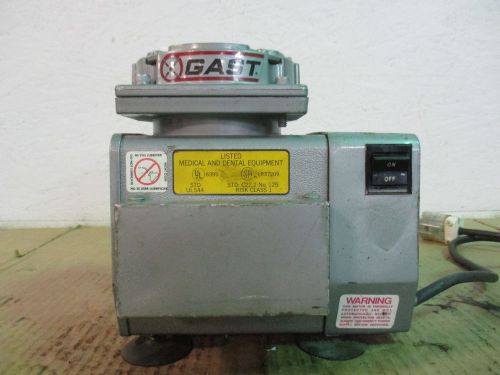 GAST VACUUM PUMP NOT WORKING #5241037D MOD:D0L101-DB SN:1184 PARTS ONLY