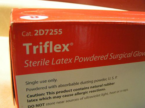 40 NEW Cardinal Health TriFlex STERILE Latex Powder Surgical Gloves Sz 8  6-2017