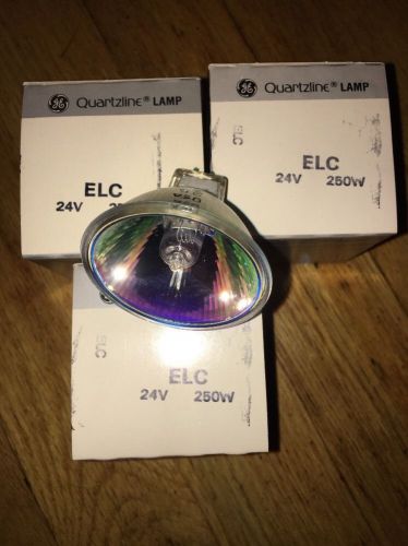 General Electric GE ELC 24V 250W Projector Lamp Projection Bulb- 3 New In Box