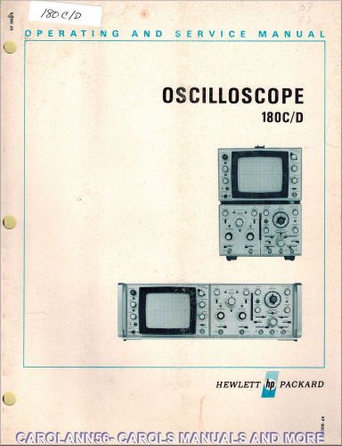 HP Manual 180 C D OSCILLOSCOPE