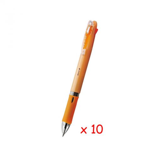 Zebra B4A5 Clip-on Slim 4C 0.7mm 4-Color Ballpoint Pen (10pcs) - Pastel Orange
