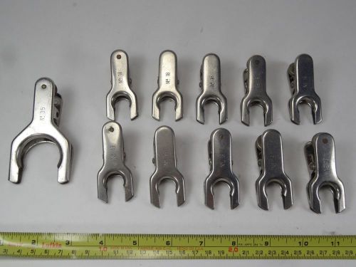 (10) Lot of No. 18 and (1) No. 35 Laboratory Pinch Clamp