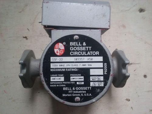 BELL &amp; GOSSETT SSF-22 Wet Rotor Circulator PUMP  Stainless - lead free