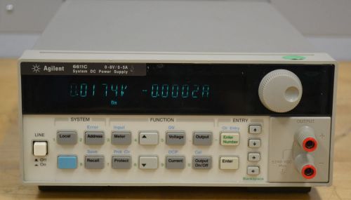 Agilent Keysight 6611C DC Power Supply, 8 V, 5 A, 40 W, Programmable GOOD