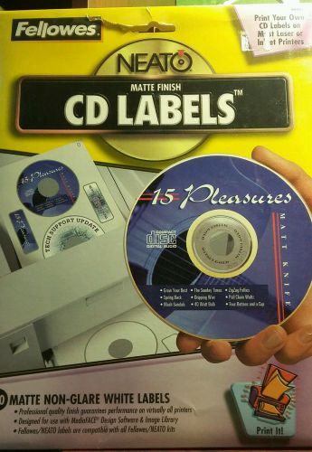 Neato CD Labels Matte Finish 78 in package 99941 Non Glare Labels Fellowes