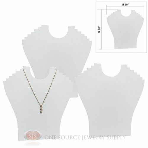 (3) 9 1/2&#034; white velvet flocked pendant  necklace display easel presentation for sale