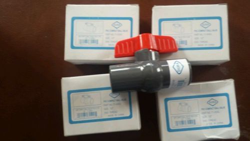 Lot of 4)1/2&#034; Threaded PVC Ball Valves schedule 80  .150 Psi