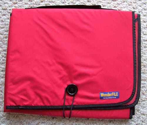 Wonderfile portable workstation red folding organization work travel play for sale