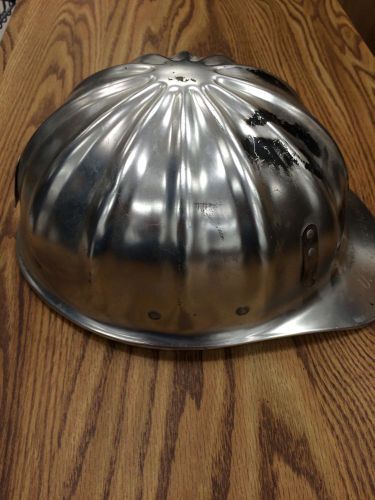 Vintage US Government SuperLite Aluminum Metal Hard Hat Oil Rig Mining Helmet