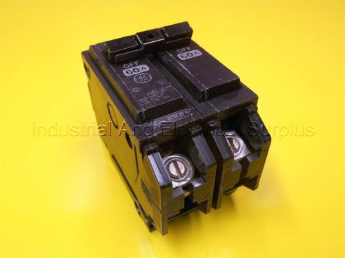 GE Circuit Breaker - Type THQL - 2 Pole 60 Amp. 120/240 VAC. HACR Type. THQL2160