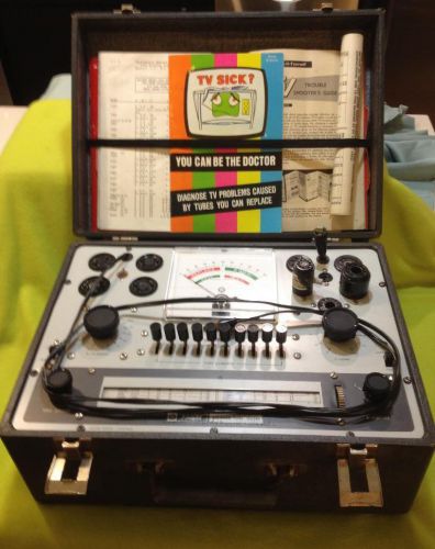 Vtg working tested knight tube tester model kg-600b in case with manuals + adapt for sale