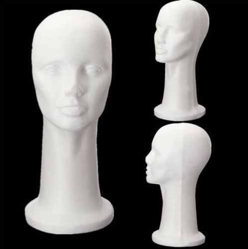 Styrofoam Foam Head Cap Hat Display Manikin Mannequin Wig Hair Glasses Holder