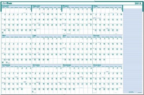 House of doolittle expresstrack laminated yearly wall planner january 2015 to for sale
