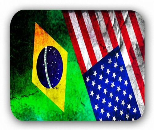 New Brazil USA Flag Mouse Pad Mats Mousepad Hot Gift