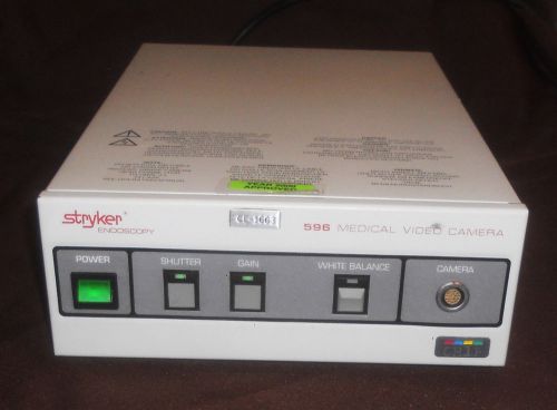 Stryker Endoscopy 596 Medical Video Camera Console 1 Chip O/R