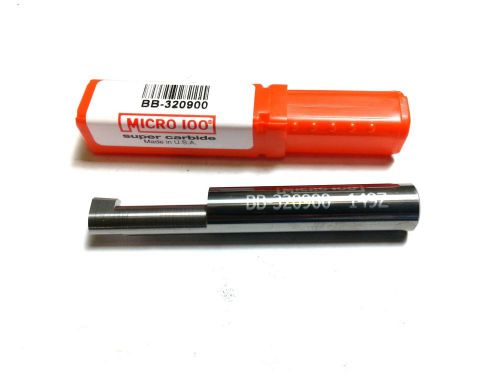 Micro 100  .320 x  .900&#034; Depth Carbide Radius Grooving Boring Bar Tool (P 435)