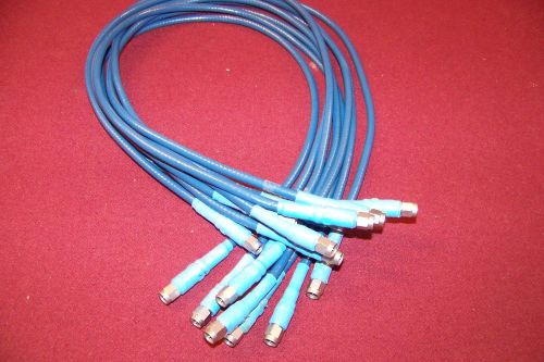 Pair of sucoflex-100 27&#034; sma male test cables clean to 20ghz 1.4db loss @20 ghz. for sale