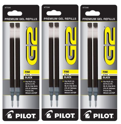 6 Pilot G2 Dr. Grip Gel/Ltd ExecuGel Rollerball, Gel Pen Refills Fine Black