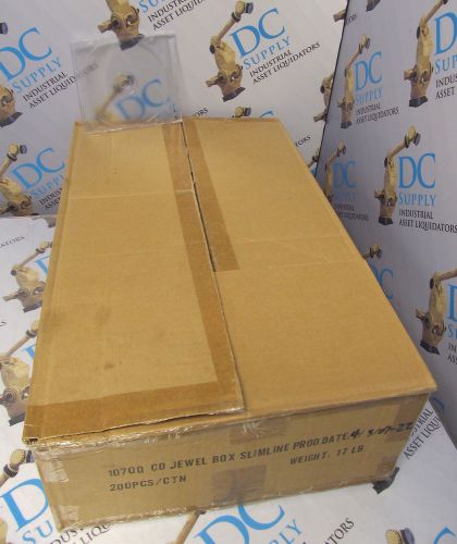 JEWEL BOX SLIMLINE 1070Q  CLEAR CD CASES, BOX OF 200, NIB