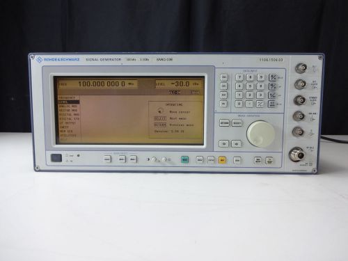 As-Is - R&amp;S SMIQ-03E - SMIQ-B10 - SMIQ-B11 - SMIQ-B12 Signal Generator