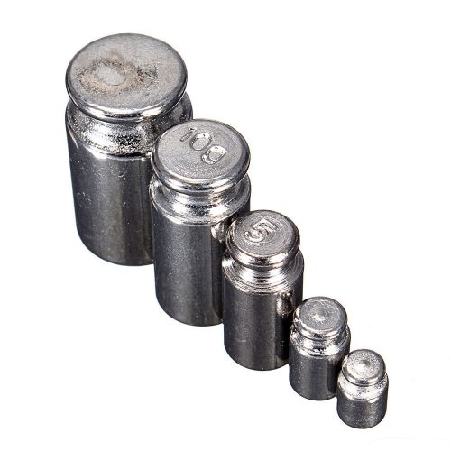 New 5pcs 20g 10g 5g 2g 1g calibration weight chrome plating gram for weigh scale for sale