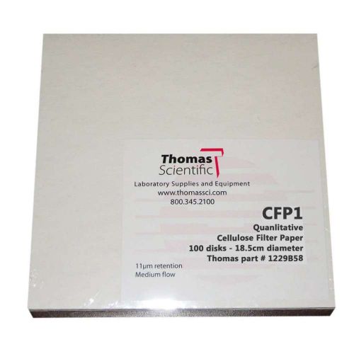 Thomas CFP1-032 Cellulose Qualitative Filter Paper, 11 Micron, Medium Flow, Grad