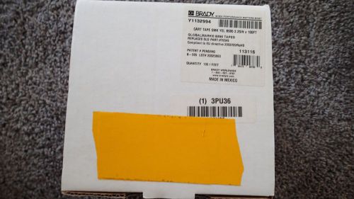 New brady 113116 tape yellow 2.25&#034; x 100&#039; b595 for sale