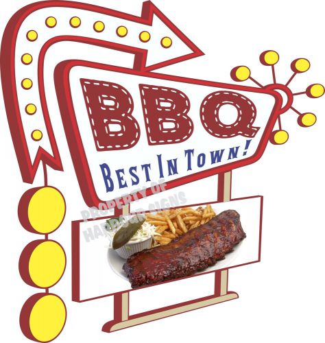 BBQ Ribs 14&#034; DECAL Concession Food Truck Trailer Vinyl Sticker Sign