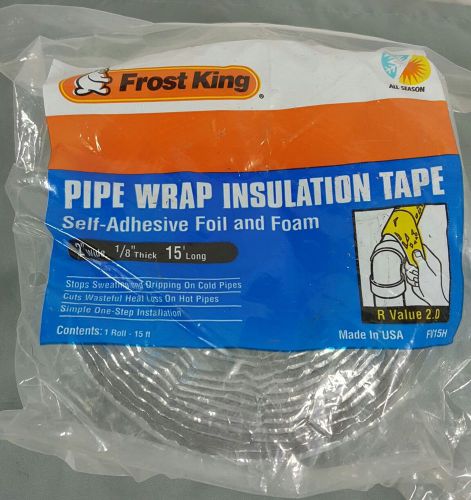 Frost King Pipe Insulation 2&#039;wide x 15&#039; long Self Adhesive Foil and Foam R 2.0
