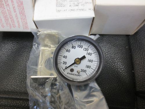 New Ashcroft  0-200 psi gauge. 1/8 NPT. 1-1/2&#034; p/n: 15W 1001T H01B XUC 200#