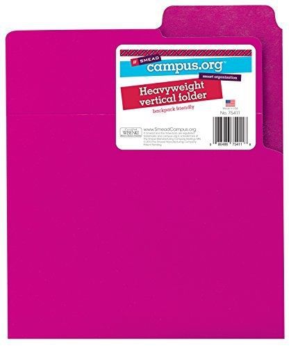 Smead Campus.org Vertical File Folder, Heavy Weight, Dual Tab, Letter, Assorted