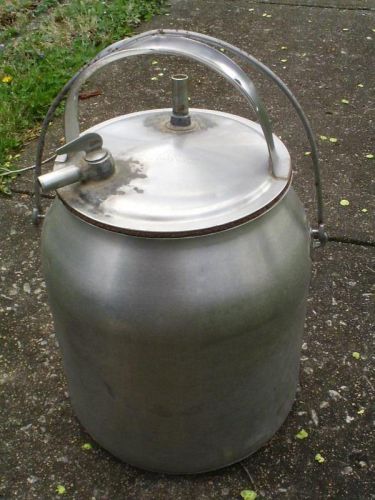 Vintage stainless steel mccormick-deering 5gal can bucket milk cow goat dairy for sale