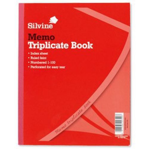 Silvine SILVINE TRIPLICATE BOOK 10X8 MEMO 606