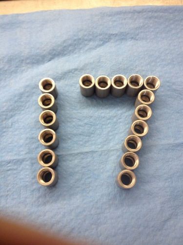 Lot of 17 new 304 stainless 3/8in npt coupling for sale