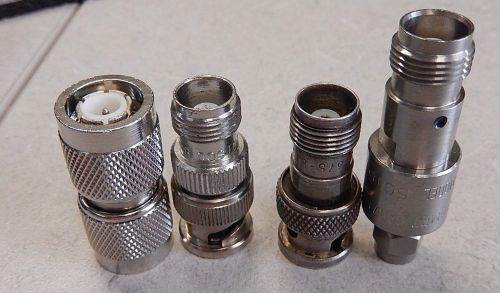 LOT OF 4 VARIOUS TNC ADAPTERS 50 OHM 997