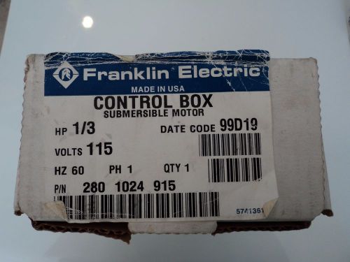 Franklin Electric Submersible Pump Control Box 115v 2801024915
