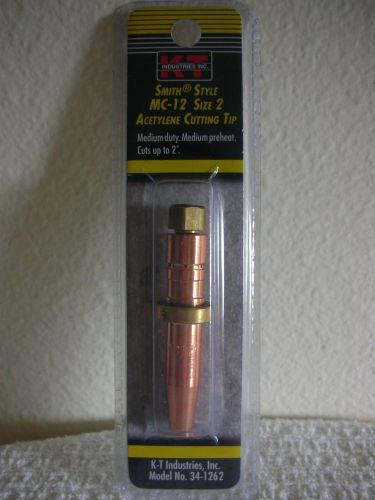 Kt industries acetylene cutting tip mc-12 size 2 model # 34-1262 med.duty *new* for sale